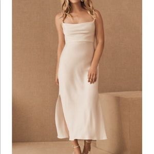 BHLDN Cali Satin Midi Dress